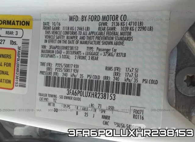 3FA6P0LUXHR238153 фото 10