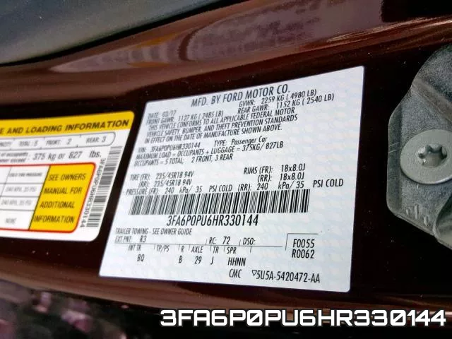 3FA6P0PU6HR330144 фото 2
