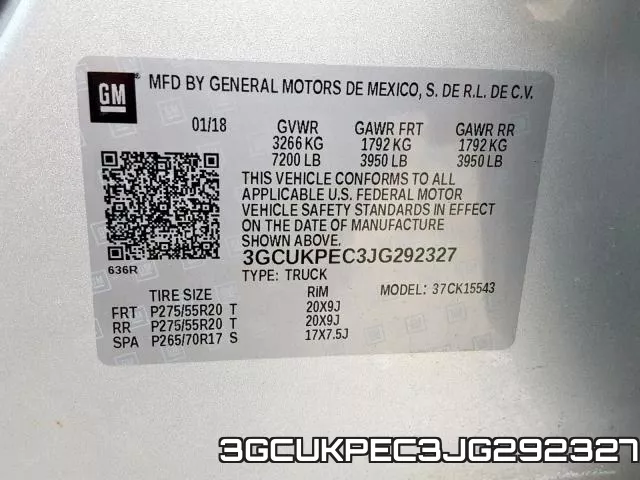 3GCUKPEC3JG292327 фото 2