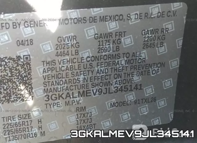 3GKALMEV9JL345141 фото 10