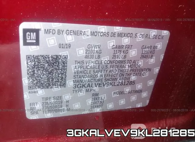 3GKALVEV9KL281285 фото 10