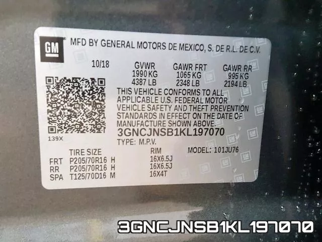 3GNCJNSB1KL197070 фото 2