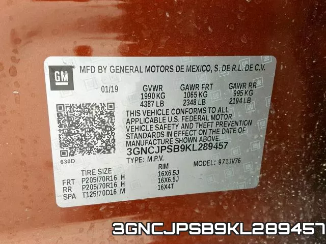 3GNCJPSB9KL289457 фото 2