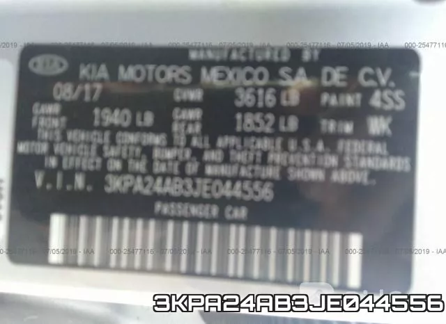 3KPA24AB3JE044556 фото 10