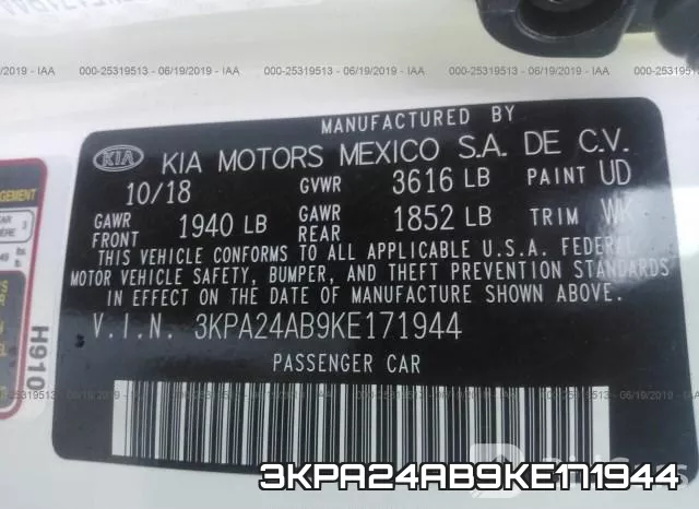 3KPA24AB9KE171944 фото 10