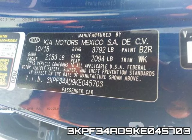3KPF34AD9KE045703 фото 10