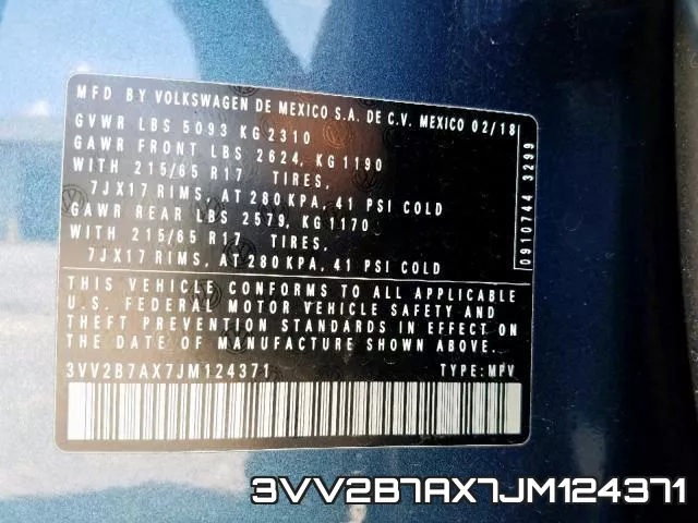3VV2B7AX7JM124371 фото 2
