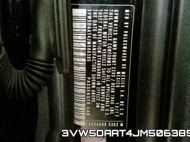 3VW5DAAT4JM506385 фото 2