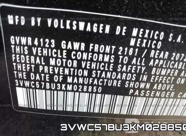 3VWC57BU3KM028850 фото 10