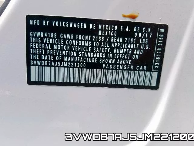 3VWDB7AJ5JM221200 фото 2