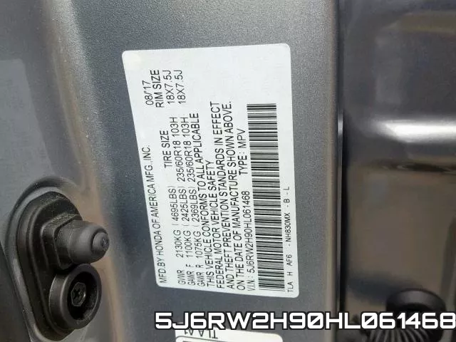 5J6RW2H90HL061468 фото 2