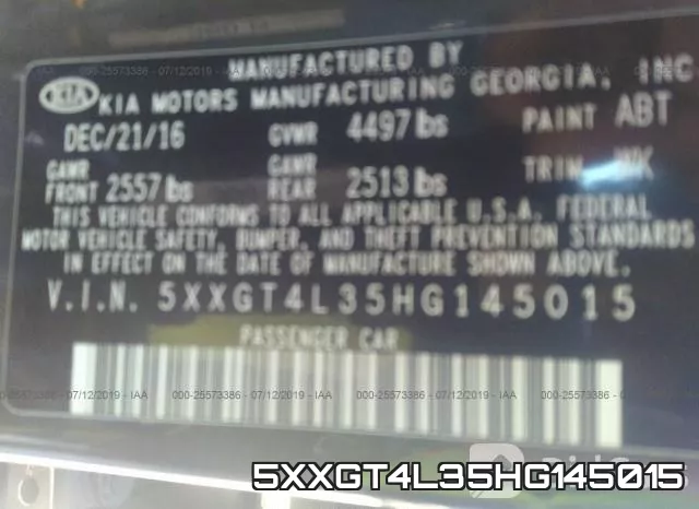 5XXGT4L35HG145015 фото 10