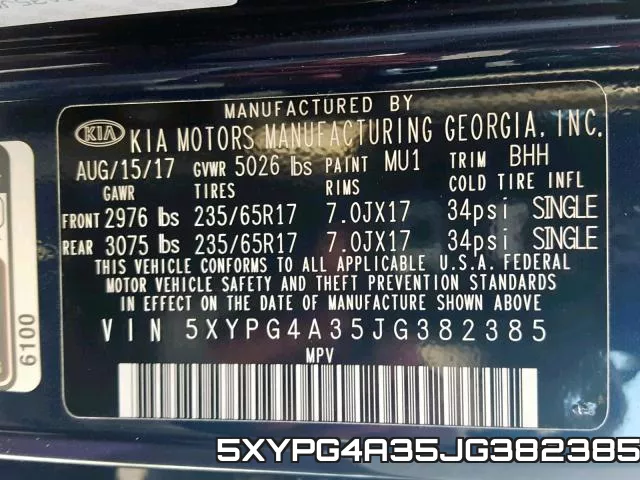 5XYPG4A35JG382385 фото 2