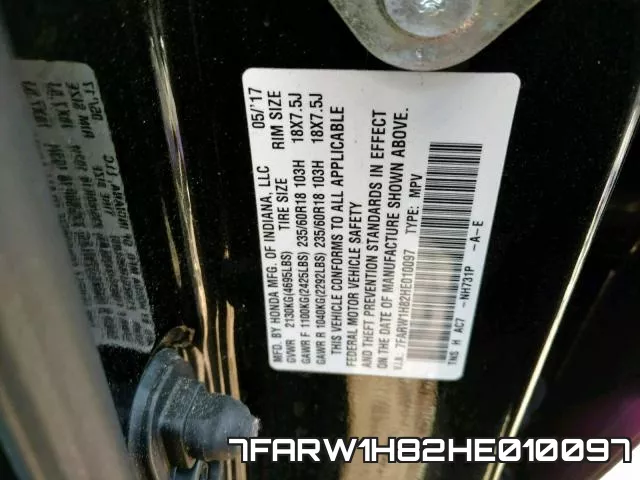 7FARW1H82HE010097 фото 2