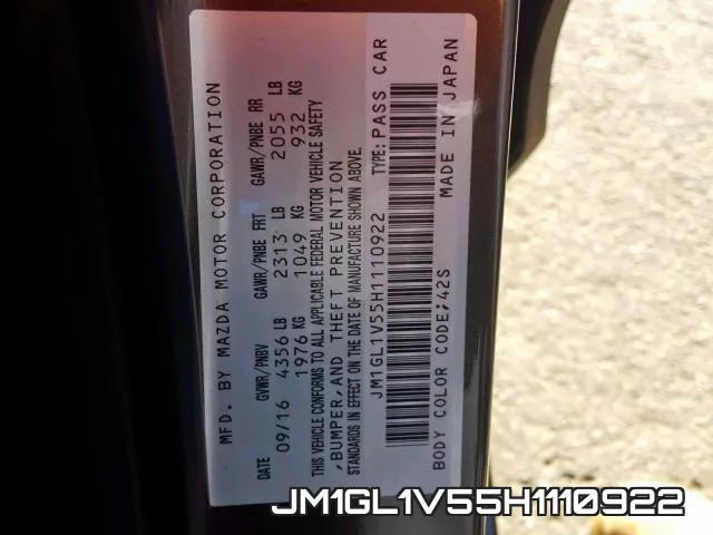 JM1GL1V55H1110922 фото 2
