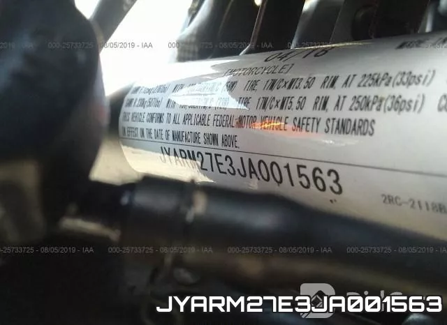JYARM27E3JA001563 фото 2
