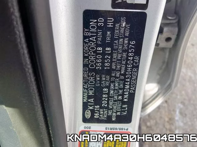 KNADM4A30H6048576 фото 2