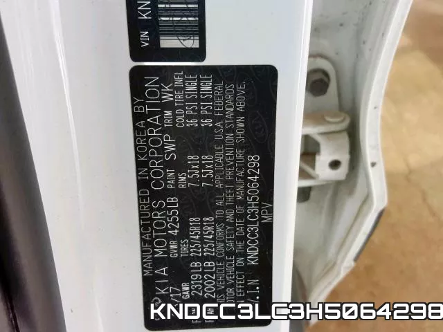KNDCC3LC3H5064298 фото 2