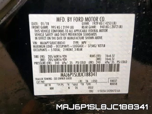MAJ6P1SL8JC188341 фото 2