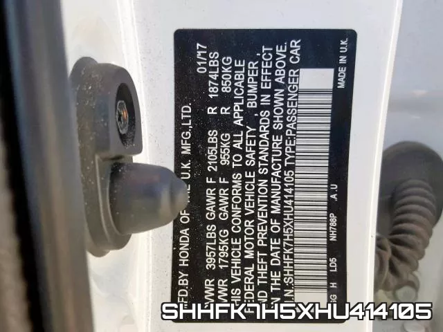 SHHFK7H5XHU414105 фото 2