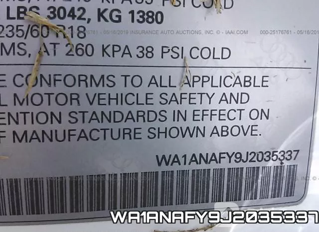 WA1ANAFY9J2035337 фото 10