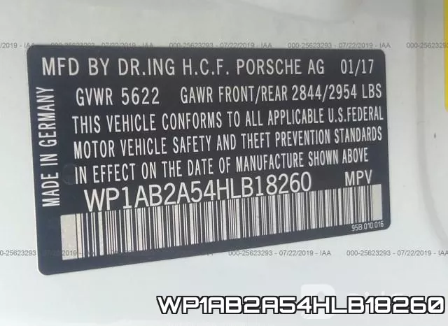 WP1AB2A54HLB18260 фото 9