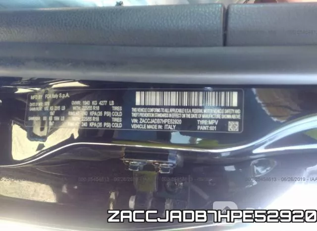 ZACCJADB7HPE52920 фото 10