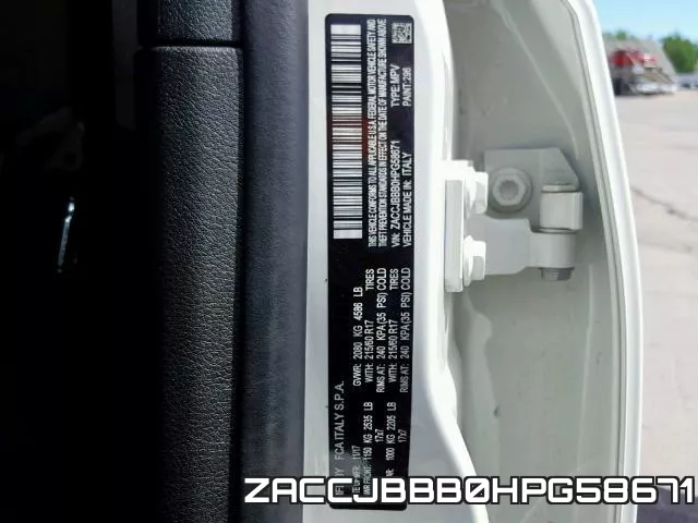 ZACCJBBB0HPG58671 фото 2