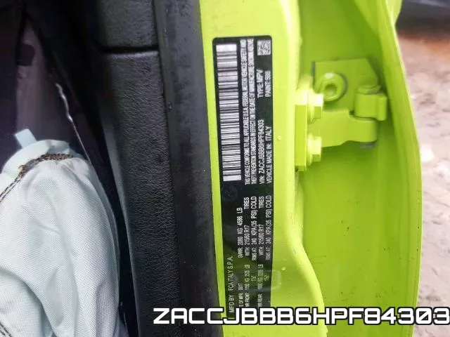 ZACCJBBB6HPF84303 фото 2