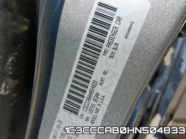 1C3CCCAB0HN504833 фото 2