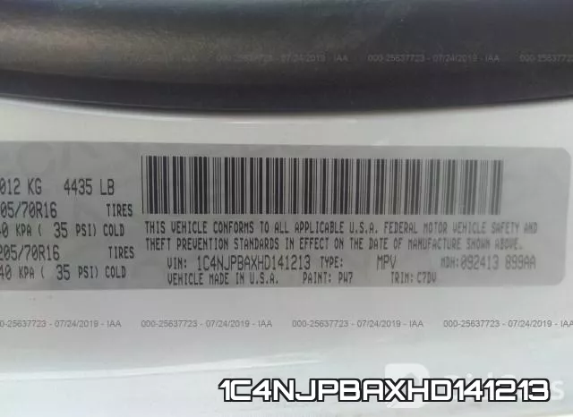1C4NJPBAXHD141213 фото 10