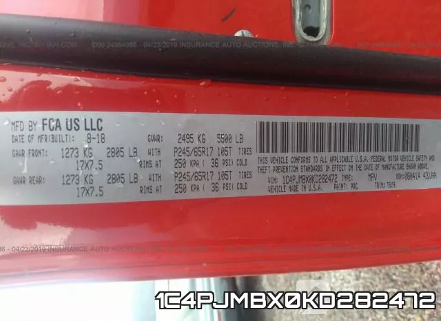 1C4PJMBX0KD282472 фото 10