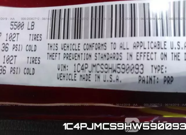 1C4PJMCS9HW590093 фото 10