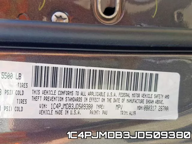 1C4PJMDB3JD509380 фото 2