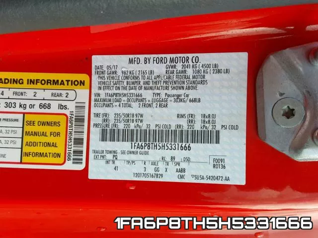 1FA6P8TH5H5331666 фото 2