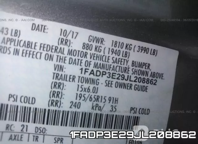 1FADP3E29JL208862 фото 10