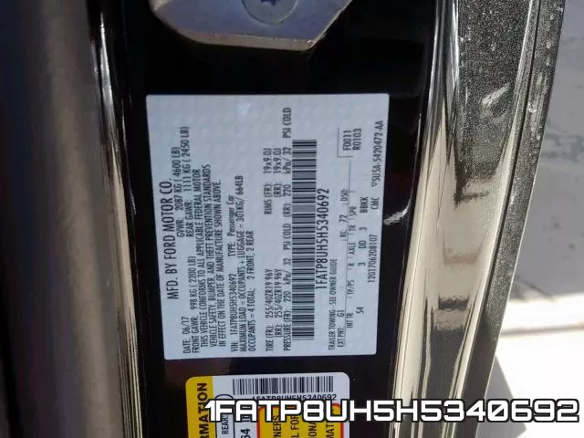 1FATP8UH5H5340692 фото 2