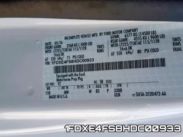 1FDXE4FS8HDC00933 фото 2