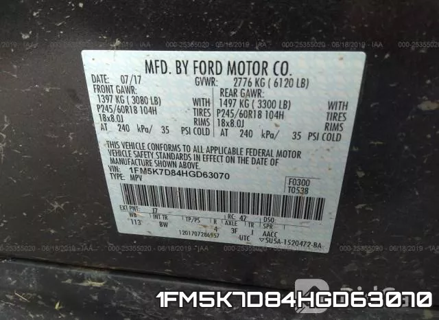 1FM5K7D84HGD63070 фото 10