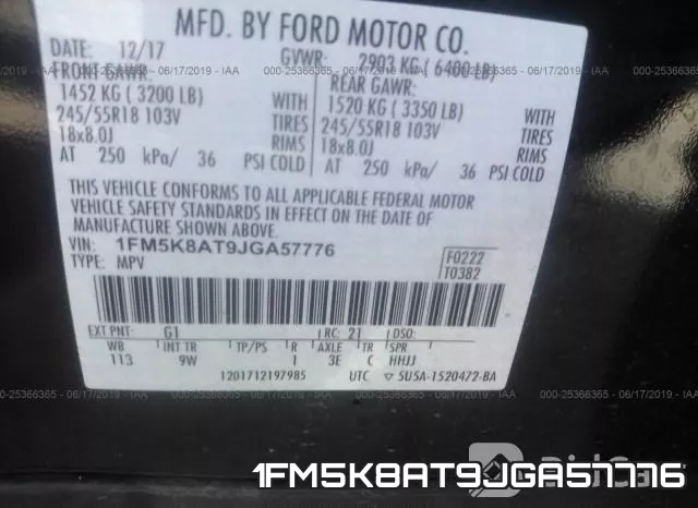 1FM5K8AT9JGA57776 фото 10