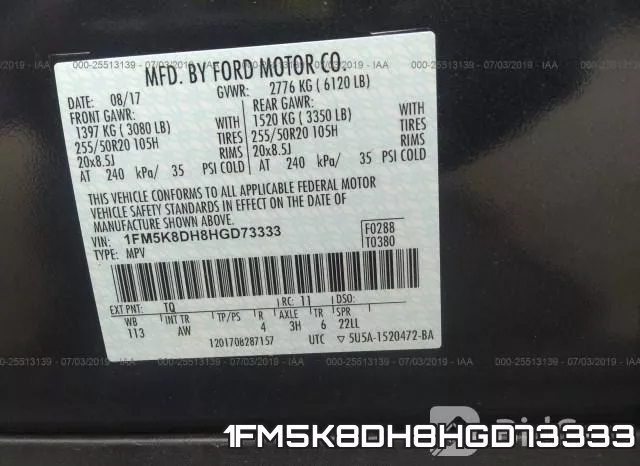 1FM5K8DH8HGD73333 фото 10