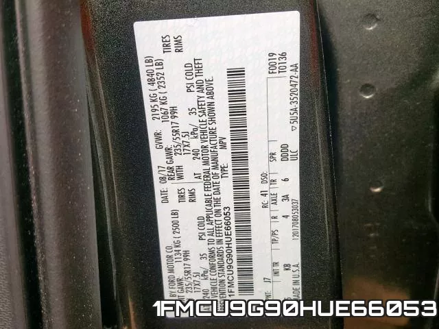 1FMCU9G90HUE66053 фото 2