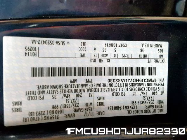 1FMCU9HD7JUA82330 фото 2