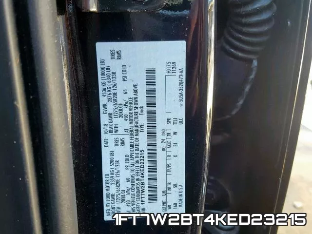 1FT7W2BT4KED23215 фото 2
