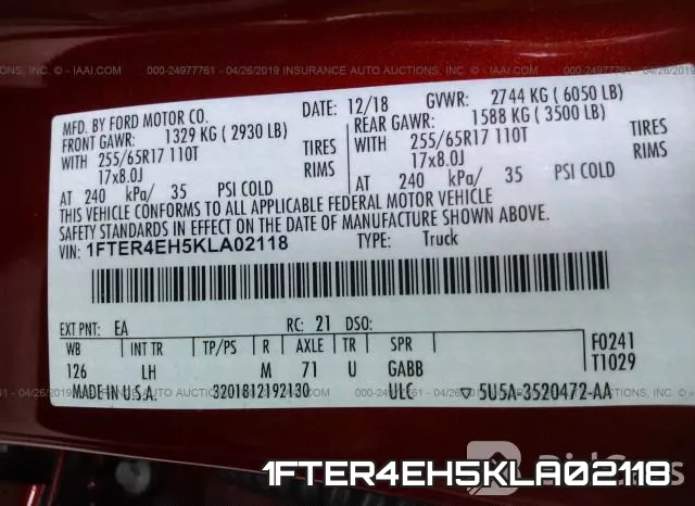 1FTER4EH5KLA02118 фото 10