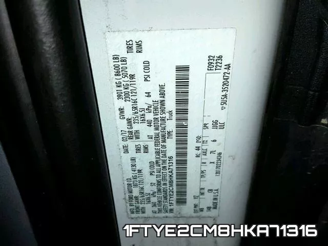 1FTYE2CM8HKA71316 фото 2