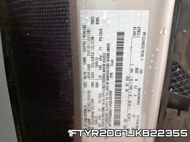1FTYR2DG7JKB22355 фото 2