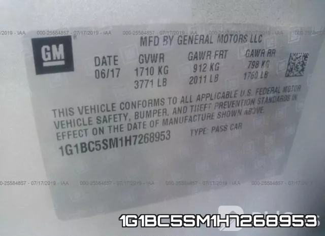 1G1BC5SM1H7268953 фото 10
