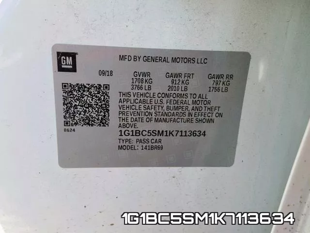 1G1BC5SM1K7113634 фото 2