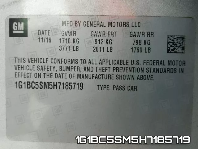 1G1BC5SM5H7185719 фото 2